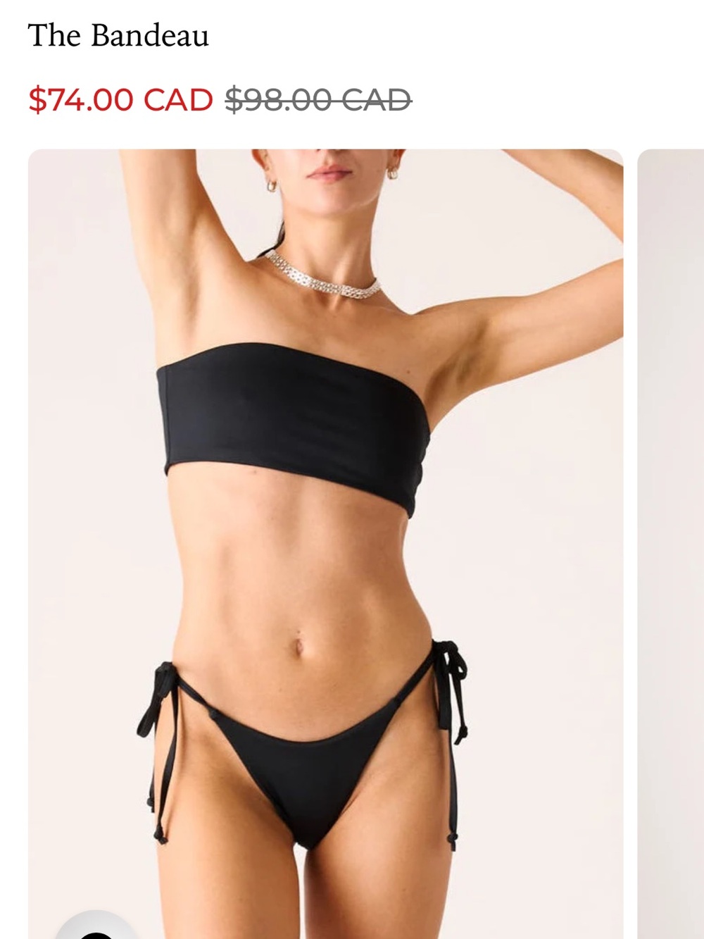 The Bandeau Black Women’s Swim Bikini Set